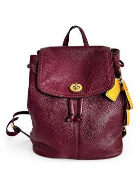 Coach F24385 Park Leather Burgundy Backpack